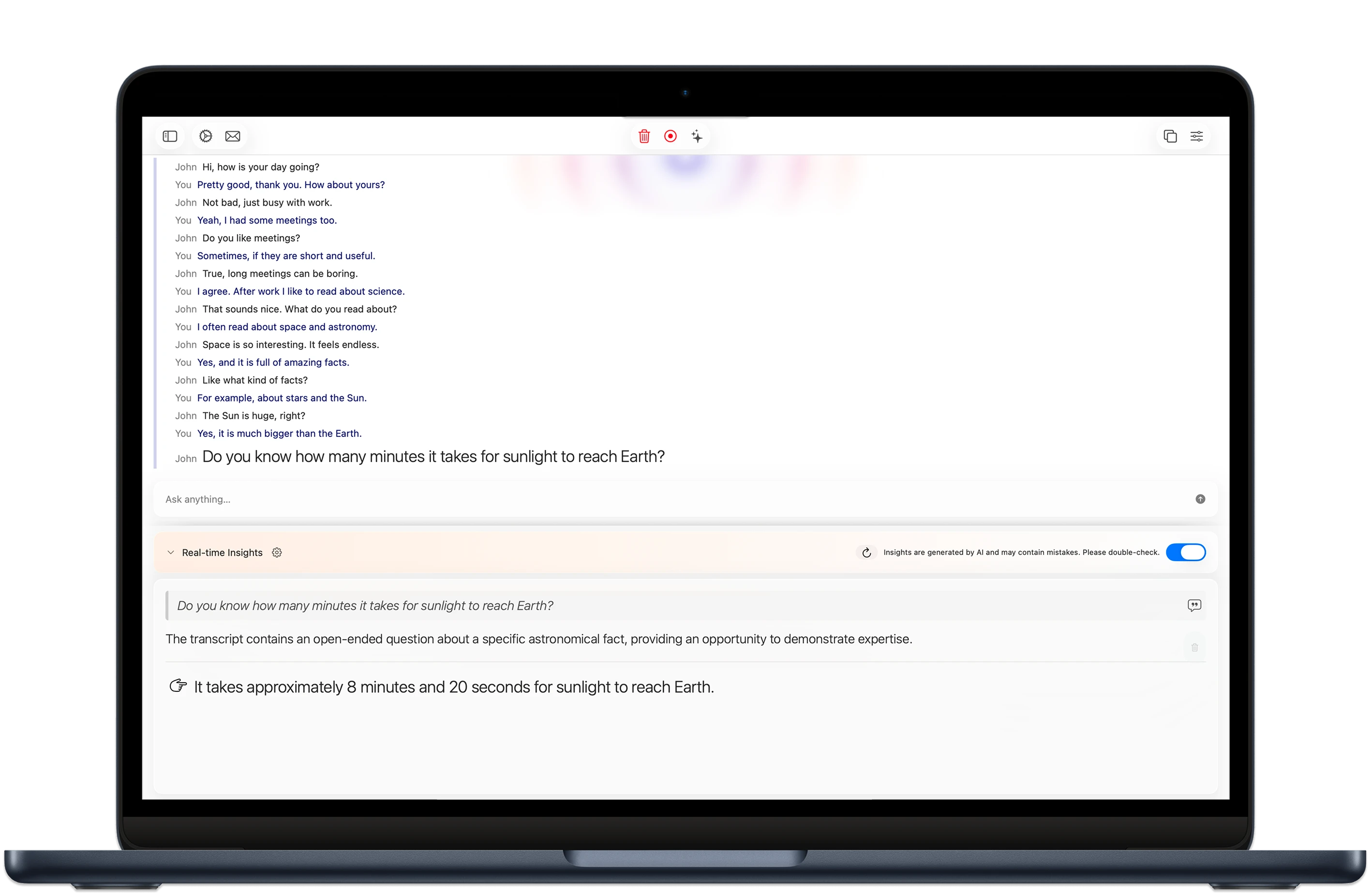 Suggestion for what to say
