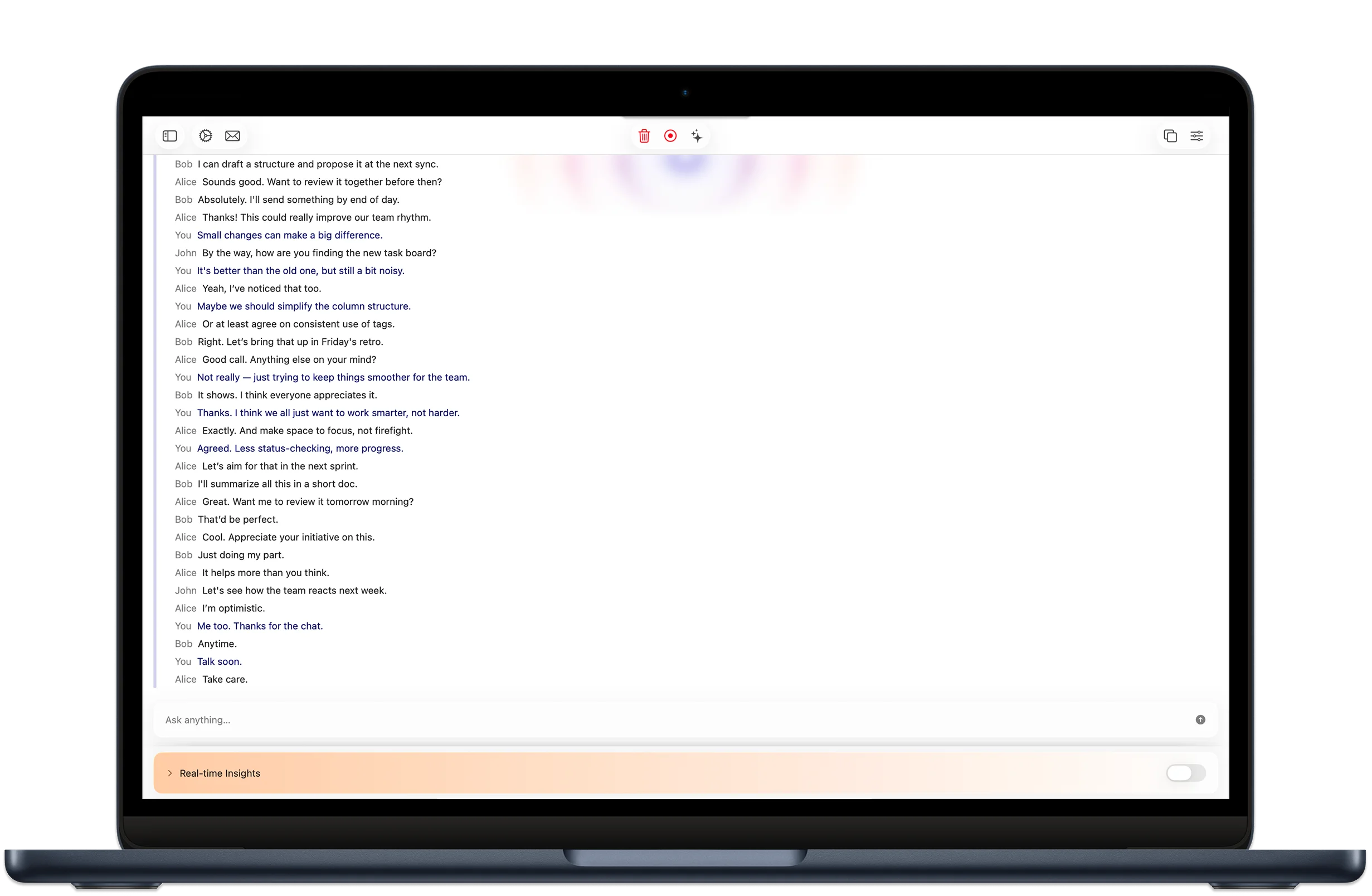 XSpeak real-time meeting transcription